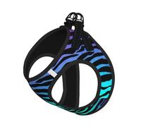 Harnais d'été pour chien Motif rayures zébrées Violet Bleu Vert Camouflage Camouflage Gilet Doux Léger Respirant Réfléchissant pour une promenade facile