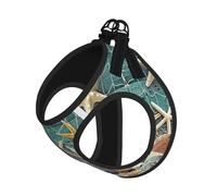 Harnais d'été réfléchissant avec motif étoile de mer et coquillages pour chiens et chats de petite, moyenne et grande taille