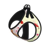 Harnais d'été réfléchissant avec motif girafe, cœur, fleur, papillon, pour chiens et chats de petite, moyenne et grande taille