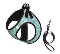 Harnais d'été réfléchissant avec motif marbré à l'huile dorée pour chiens et chats de petite, moyenne et grande taille