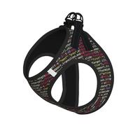 Harnais d'été réfléchissant pour chiot avec code de programmation imprimé - Accessoires pour chiens et chats de petite, moyenne et grande taille