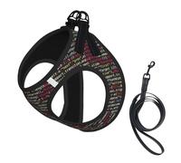 Harnais d'été réfléchissant pour chiot avec code de programmation imprimé - Accessoires pour chiens et chats de petite, moyenne et grande taille