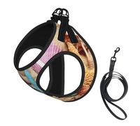 Harnais d'été réfléchissant pour chiots et chats de petite, moyenne et grande taille Motif coquillages sur la plage