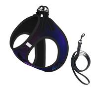 Harnais d'été réfléchissant pour chiots et chats de petite, moyenne et grande taille Motif papillons Blanc/violet