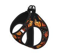 Harnais d'été réfléchissant pour chiots et chats de petite, moyenne et grande taille Motif papillons Orange