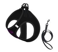 Harnais d'été réfléchissant pour chiots et chats de petite, moyenne et grande taille Motif papillons Violet/noir