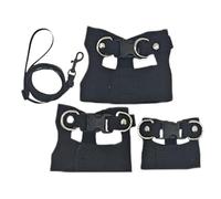 Harnais Dragon Barbu - Harnais réglable en cuir PU avec corde de traction | 3 gilets de marche pour petits animaux pour reptiles lézard aventures en plein air, ensemble d'entraînement pour iguane