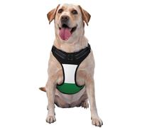 Harnais drapeau de la Palestine pour chiens de petite, moyenne et grande taille - Sangles réfléchissantes, ajustement réglable avec boucles à dégagement rapide