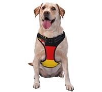 Harnais drapeau de l'État de Rhénanie-Palatinat pour chiens de petite, moyenne et grande taille - Sangles réfléchissantes réglables avec boucles à dégagement rapide