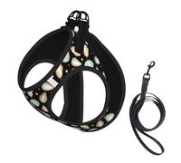 Harnais et Laisse Anti-Traction pour Chien, Motif Aquarelle côtière huîtres et Perles, Gilet réfléchissant Ajustable pour Petits Chiens, Harnais en Maille Respirante pour Chiots, idéal pour Les prome