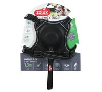 Harnais et laisse enrouleur intégré M noir pour chien max 33 kg - zolux