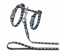 Harnais et laisse pour chat Nobby Pet Scull Noir TU