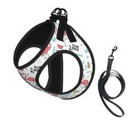 Harnais et Laisse pour Chien Flamingo. Imprimé, Harnais Gilet en Filet pour Petits Chiens et Chats