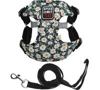 Harnais Et Laisse Pour Chiot Avec Bande Réfléchissante, Harnais Pour Animal Ajustable Pour Promenades, Harnais Pour Chien Chat De Taille Petite Moyenne, XL, Noir