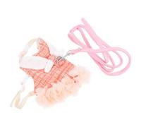 Harnais et Laisse pour Lapin Orange M, Coton, sans Manches | Style Adorable et Chic, Permet une Grosse Liberté, Facile à Enfiler, Confortable et Respirant