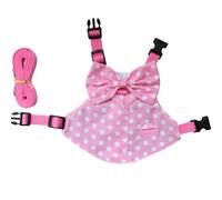 Harnais et laisse pour lapins - Accessoire de marche à pois - Harnais pour animal domestique - Pour promener en plein air - Laisse et