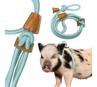 Harnais et Laisse pour Mini Cochon (S/M) - Entièrement réglable - Laisse de Style Infini, Harnais Step-in - Fournitures de Ventre Plat - Idéal pour Les cochons de Petite et Moyenne Taille (Taille S