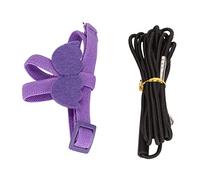 Harnais et Laisse pour Perroquet |Corde de Traction pour vol d'oiseau Super légère et résistante à la Mastication |Harnais réglable pour Oiseaux pour entraînement/promenades en (Purple)