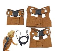 Harnais et laisse pour reptiles - Ensemble de câbles de dragon barbu et laisse - Corde de traction confortable pour lézard - Confortable pour les reptiles et les amphibiens - Pour geckos crestés