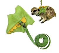 Harnais et laisse réglables pour petit lapin | En forme de dinosaure - Accessoires pour chatons, chinchilla - Pour la marche quotidienne et les aventures en plein air