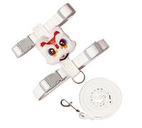 Harnais et laisses pour chat | Vêtements anti-évasion pour chiot avec décor lion dansant - Dureté réglable de la poitrine du chat, fournitures d'extérieur pour animaux de compagnie pour la marche, le