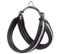 Harnais Ferplast pour Chiens de Taille Moyenne Harnais pour Chien AGILA Reflex 6 avec Rembourrage Doux, système de dégagement et d'attache Rapide, Tour de Poitrine 57-65 cm. Noir