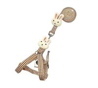 Harnais for Chat et Chien Motif Pied-de-Poule, Boucle évasable à 360°, réglable, Pratique et Confortable(Khaki,S)