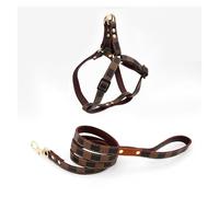 Harnais for Chien de Compagnie à la Mode, Collier de Laisse, Collier de Cou, Universel for Chiens de Petite et Moyenne Taille(Brown,M_Harness Set)
