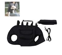 Harnais for Chien, Harnais Bandoulière, Sac À Dos Réglable Et Portable, Mains Libres, for Petits, Moyens Et Grands Chiens Et Chats(Black,M(9-13catty))