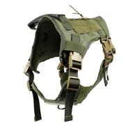 Harnais Gilet Chien de Travail Allemand Oxford Tactique Vert Robuste