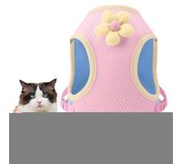 Harnais Gilet pour Chien, Harnais Réfléchissant pour Chat, Sangles Respirantes À Motifs Chiots pour Voyage Entraînement Utilisation Quotidienne Marche Et Activités Extérieures