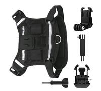 Harnais-Gilet Pour Chien Pour Caméra | Support Ajustable Sécurisé Pour Animal,Sangle De Poitrine Support Caméra Pour Petit Chien | Pour Marche Extérieur Dressage Voyage Quotidien Aventure Sports Photo