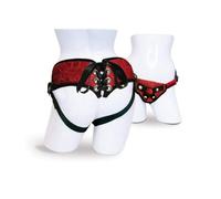 Harnais gode ceinture corset rouge