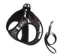 Harnais gothique pour chien avec imprimé château de conte de fées, gilet réglable et réfléchissant, pour chiens de petite et moyenne taille
