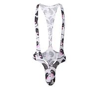 Harnais Homme Sexy érotique, sous-vêtements Homme Élégant Imprimé Mémoires String Bikini Body Singlet Culotte Jarretelles Séduisant