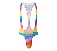 Harnais Homme Sexy érotique, sous-vêtements Homme Élégant Imprimé Mémoires String Bikini Body Singlet Culotte Jarretelles Séduisant