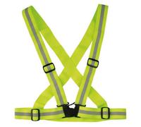 Harnais jaune réfléchissant réglable pour piéton ou cycliste ( Jaune fluo / Unique )