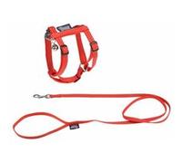 Harnais & Laisse pour Chat Réfléchissant 120cm Rouge Rouge G