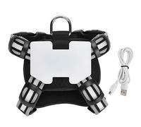 Harnais LED pour Chien, Harnais Poitrine Réfléchissant avec Sangle Ajustable USB Rechargeable, Sécurité Nocturne Premium - Conception Résistante, Lumière Colorée, Adapté à Toutes (XL)