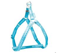 Harnais - Mac Leather - Turquoise - Réglable - 10mm - Pour Chien Petit