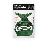 Harnais magnétique pour Chien et Laisse de 2 m | Harnais à Verrouillage Facile à Une Main pour Tous Les Chiens | Réfléchissant, Respirant, Anti-Traction avec Boucle pivotante à 360 ° | Certifié SGS