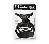 Harnais magnétique pour Chien et Laisse de 2 m | Harnais à Verrouillage Facile à Une Main pour Tous Les Chiens | Réfléchissant, Respirant, Anti-Traction avec Boucle pivotante à 360 ° | Certifié SGS