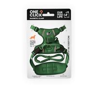 Harnais magnétique pour Chien et Laisse de 2 m | Harnais à Verrouillage Facile à Une Main pour Tous Les Chiens | Réfléchissant, Respirant, Anti-Traction avec Boucle pivotante à 360 ° | Certifié SGS