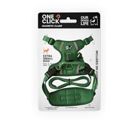 Harnais magnétique pour Chien et Laisse de 2 m | Harnais à Verrouillage Facile à Une Main pour Tous Les Chiens | Réfléchissant, Respirant, Anti-Traction avec Boucle pivotante à 360 ° | Certifié SGS