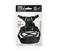 Harnais magnétique pour Chien et Laisse de 2 m | Harnais à Verrouillage Facile à Une Main pour Tous Les Chiens | Réfléchissant, Respirant, Anti-Traction avec Boucle pivotante à 360 ° | Certifié SGS