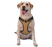 Harnais marron pour chien - Équipé de sangles réfléchissantes et de boucles à dégagement rapide - Convient à tous les types de chiens