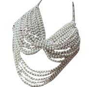 Harnais multicouche avec chaîne de corps, poitrine perlée, soutien-gorge tendance, boîte de nuit, accessoires de bijoux, cadeaux, accessoires de bijoux