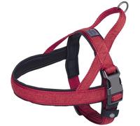 Harnais norvégien pour chien Nobby Pet Linen Deluxe Rouge L/XL