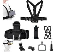 Harnais Portable Poitrine pour iPhone Caméra, Support Vlog Body Harness Strap Holder Holder Kit pour GoPro, DJI Osmo Pocket 3 pour l'équitation en extérieur et les retransmissions en direct