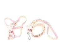 Harnais pour Animaux de Compagnie avec Laisse, réglable, en Maille Souple, Respirant, contrôle Facile pour Chats de Petite, Moyenne et Grande Taille (Rose)